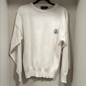 Ralph Lauren x Chaps Vintage Oversized Knit Sweater Ivory White Cream Pullover